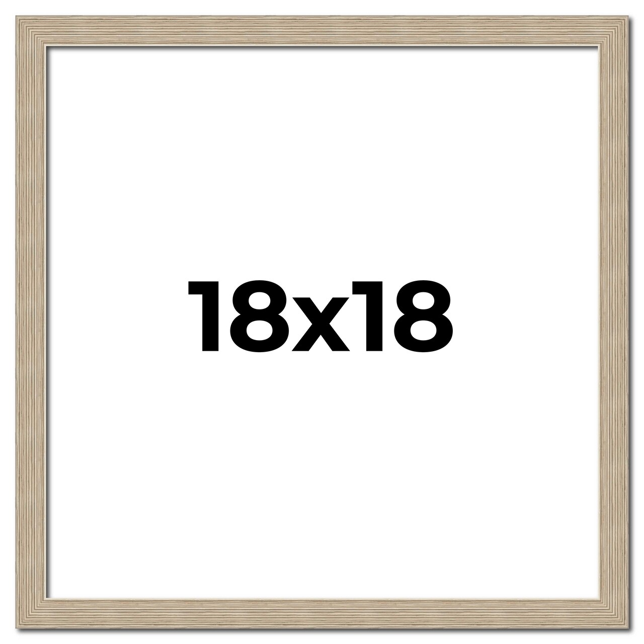 18x18 Thin Barnwood Picture Frame with UV-Resistant Acrylic & Acid Free Backing, Available in 2 Paint Finishes - Grey and Black